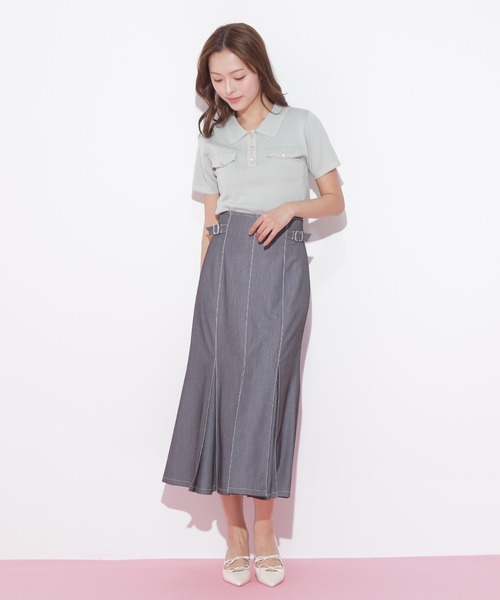 「JILL by JILL STUART」 半袖ニット FREE ホワイト レディース_画像5