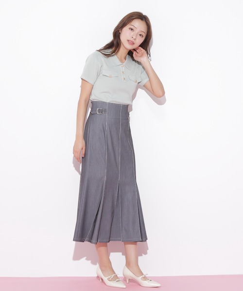 「JILL by JILL STUART」 半袖ニット FREE ホワイト レディース_画像6