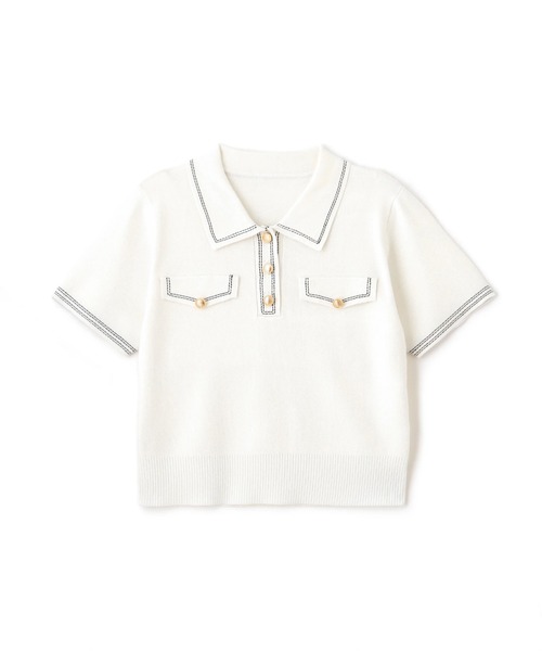 「JILL by JILL STUART」 半袖ニット FREE ホワイト レディース_画像8