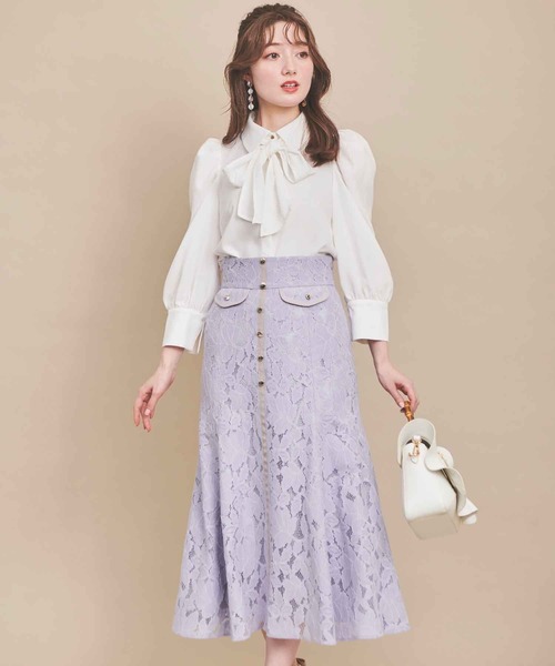 「31 Sons de mode」 7分袖シャツ 36 ネイビー レディース_画像4