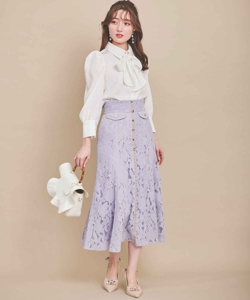 「31 Sons de mode」 7分袖シャツ 36 ネイビー レディース_画像5