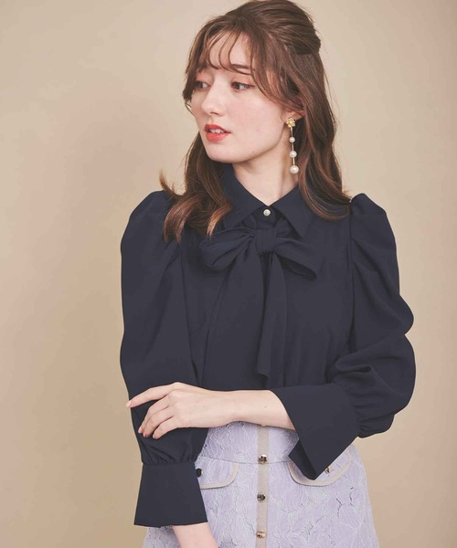 「31 Sons de mode」 7分袖シャツ 36 ネイビー レディース_画像7