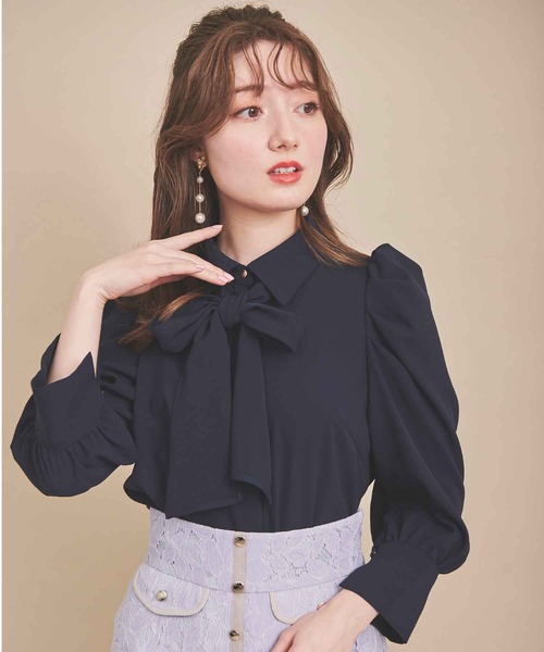 「31 Sons de mode」 7分袖シャツ 36 ネイビー レディース_画像8