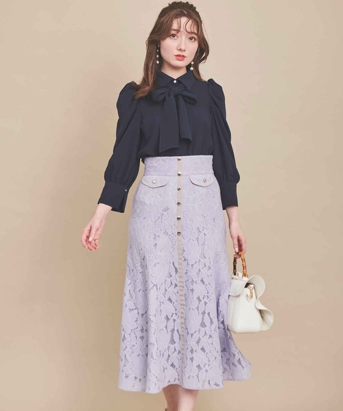 「31 Sons de mode」 7分袖シャツ 36 ネイビー レディース_画像9