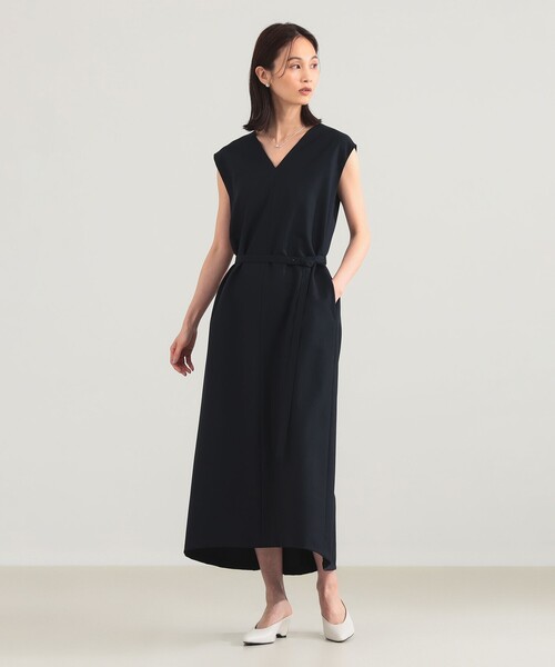 【ATON】WOOL DOUBLEベアトップウールオールインワン☆サイズ1☆美品 ATON（エイトン） ワンピース 「別注」ATON / ウールトロピカル ドレス
