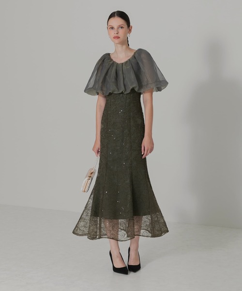 「Leja」 ノースリーブワンピース MEDIUM ブラウン レディースの画像