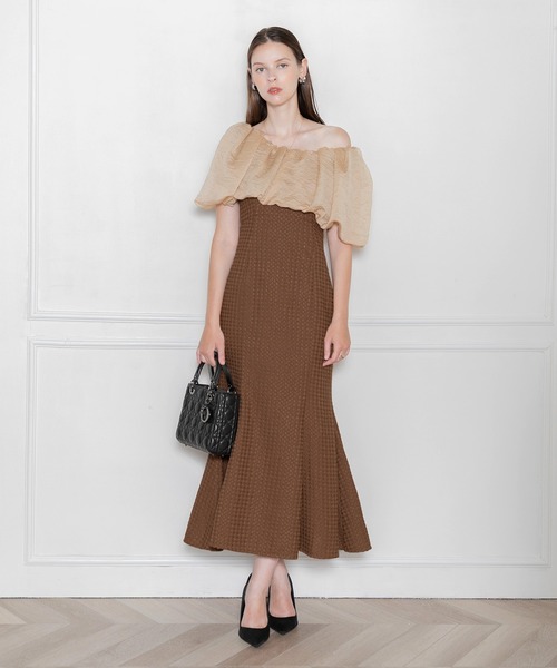 「Leja」 ノースリーブワンピース MEDIUM ブラウン レディースの画像