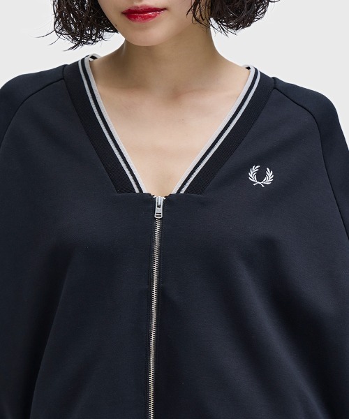 FRED PERRY（フレッドペリー） カーディガン Sheer Tipped Sweatshirt 