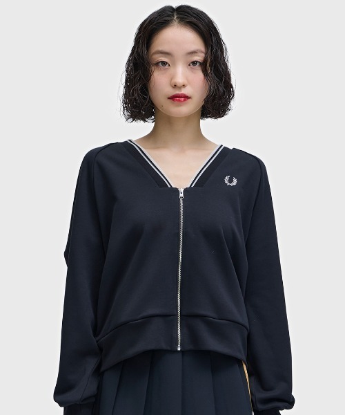 FRED PERRY（フレッドペリー） カーディガン Sheer Tipped Sweatshirt