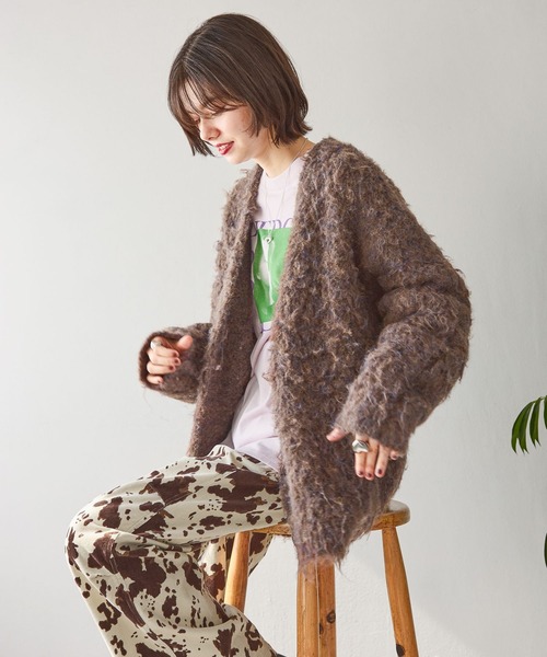 niko and…（ニコアンド） ニットカーディガン FREE ブラウン