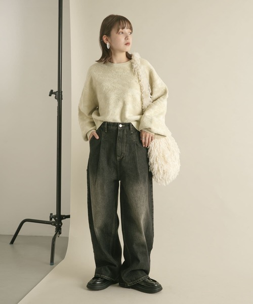 「KBF」 デニムパンツ 36 ブラック レディース_画像5