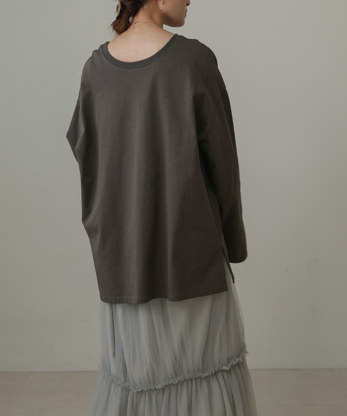 「Bab」 長袖カットソー M オフホワイト レディース_画像4