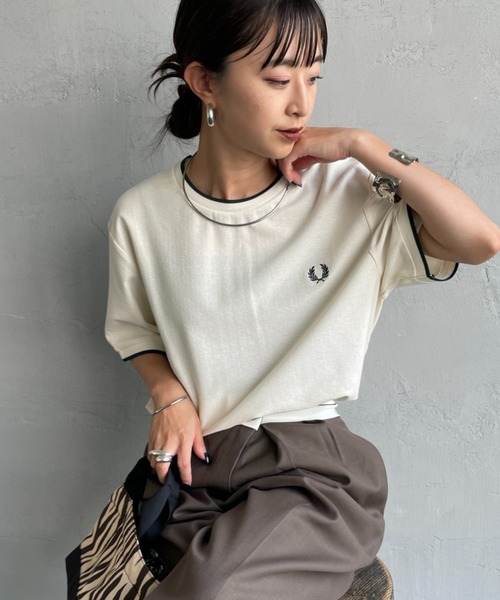 FRED PERRY（フレッドペリー） tシャツ ワンポイントロゴ刺繍 ティップ