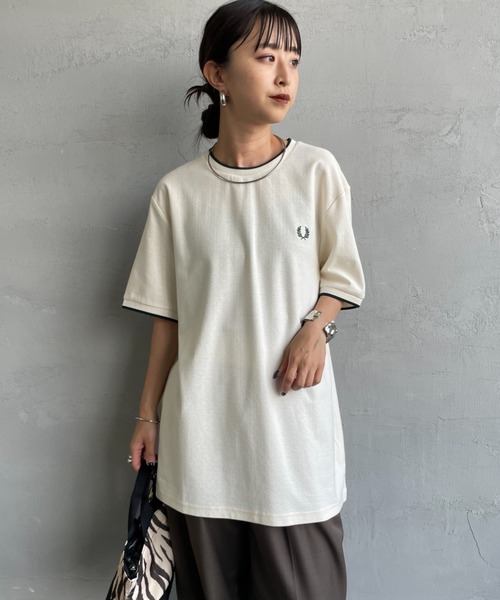 ⭐️ノンゴリFRED PERRY フレッドペリー 刺繍ロゴ FRED PERRY（フレッドペリー） tシャツ ワンポイントロゴ刺繍 ティップ