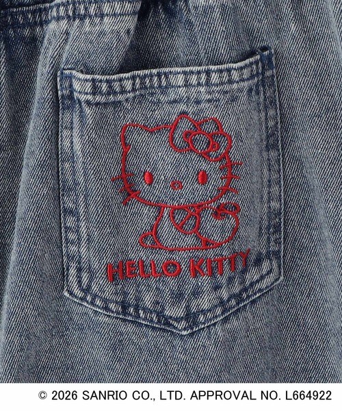 ハローキティ刺繍デニムパンツ 36x30 sanrio（サンリオ） ワイドパンツ パンツ 「サンリオキャラクターズ
