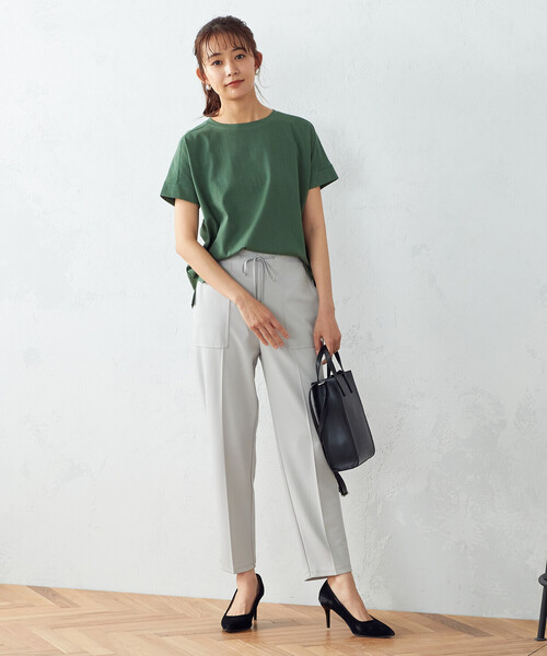 「COMME CA ISM」 パンツ LARGE グレイッシュベージュ レディース_画像6