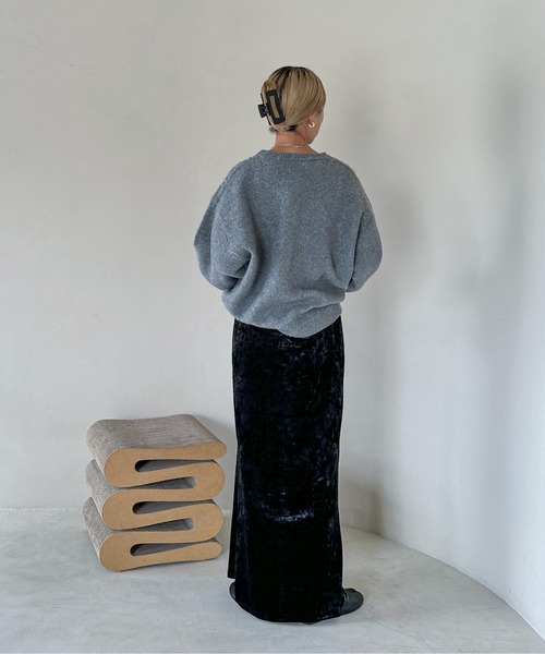 「feepur」 ロングスカート MEDIUM ブラウン レディース_画像4