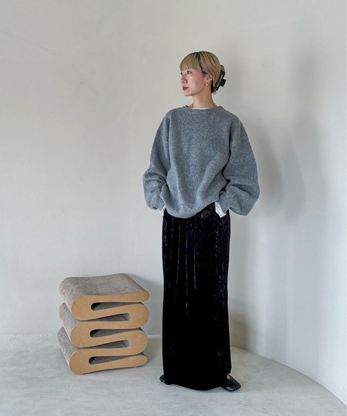 「feepur」 ロングスカート MEDIUM ブラウン レディース_画像5