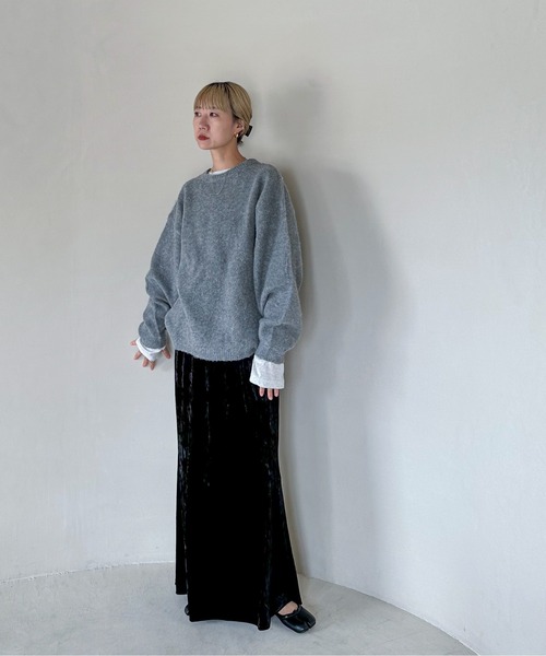 「feepur」 ロングスカート MEDIUM ブラウン レディース_画像8