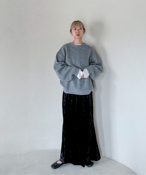 「feepur」 ロングスカート MEDIUM ブラウン レディース_画像9