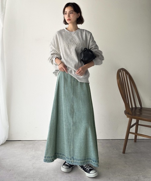 「classicalelf」 フレアスカート X-LARGE ブルー レディース_画像4