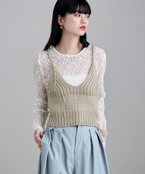 バッククロスニットビスチェ corners バッククロス デザイン ニットビスチェの通販 by Aki's shop
