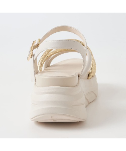 「+diana」 フラットサンダル 25.5cm アイボリー レディース_画像2