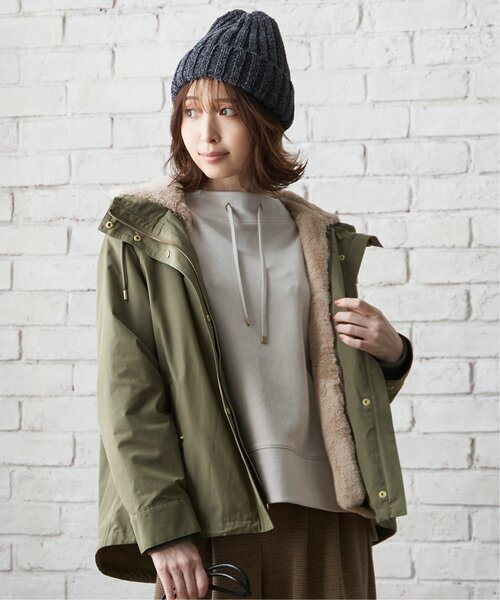 ikka（イッカ） マウンテンパーカー M ベージュ レディース : ZOZOTOWN