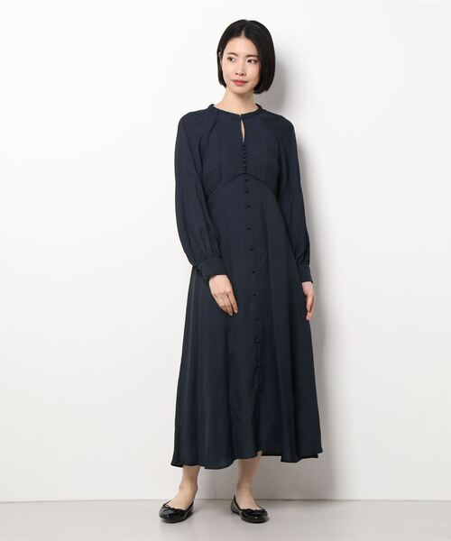 FRAY I.D ロングワンピース ネイビー FRAY I.D（フレイ・アイディー） 長袖ワンピース 0 パープル