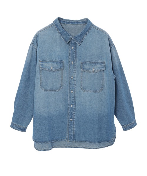 「Edit Sheen」 長袖シャツ M ブルー レディース_画像3