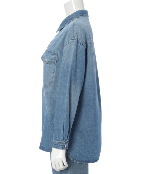 「Edit Sheen」 長袖シャツ M ブルー レディース_画像5