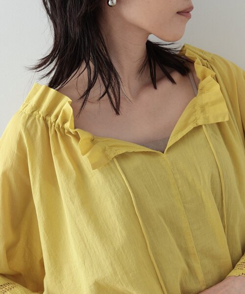 「GALLEST」 長袖ブラウス 34 ワインレッド レディース_画像5