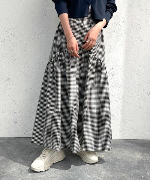 「apres jour mignon」 フレアスカート MEDIUM ブラック レディース_画像2