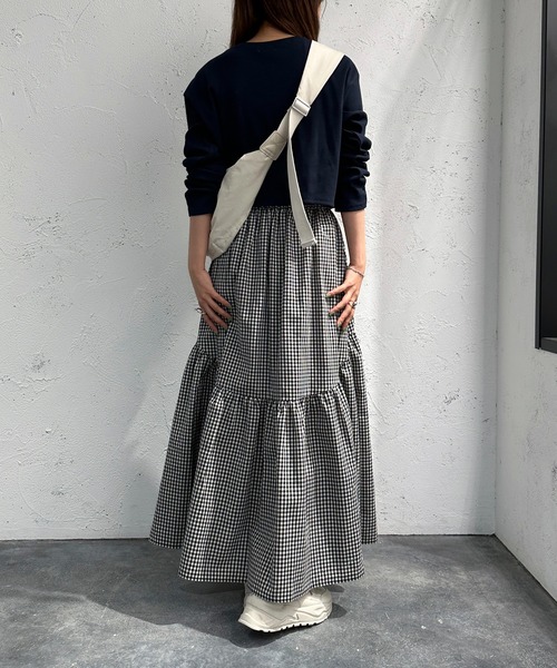 「apres jour mignon」 フレアスカート MEDIUM ブラック レディース_画像6