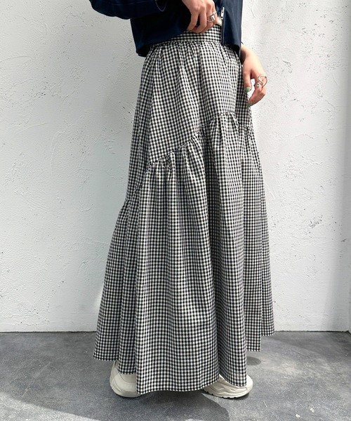 「apres jour mignon」 フレアスカート MEDIUM ブラック レディース_画像8