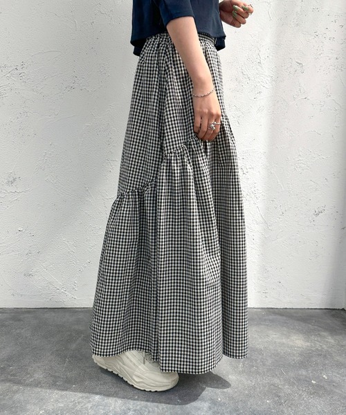 「apres jour mignon」 フレアスカート MEDIUM ブラック レディース_画像9