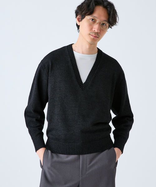 EDIFICE（エディフィス） セーター ニット WASHI/WOOL DEEP V ネック