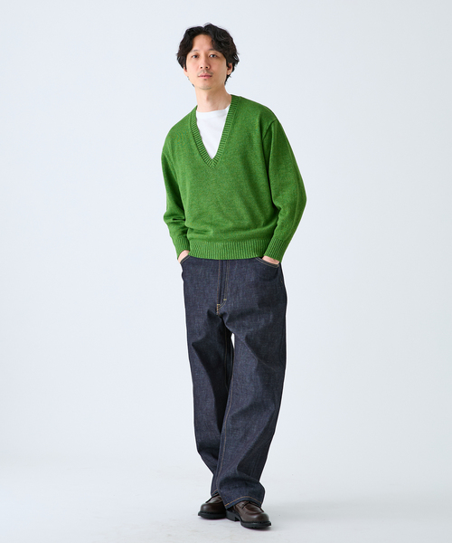 EDIFICE（エディフィス） セーター ニット WASHI/WOOL DEEP V ネック