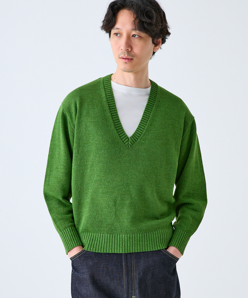 EDIFICE（エディフィス） セーター ニット WASHI/WOOL DEEP V ネック