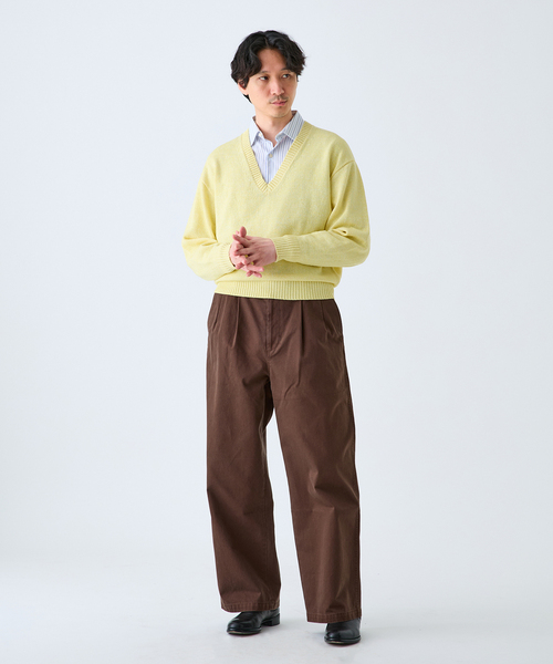 EDIFICE（エディフィス） セーター ニット WASHI/WOOL DEEP V ネック