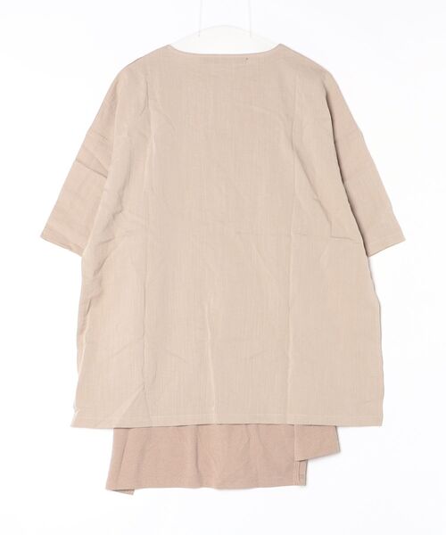 「NO ID.」 半袖Tシャツ ONE SIZE ベージュ メンズ_画像2