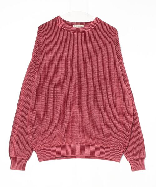「The DUFFER of ST.GEORGE」 長袖ニット X-LARGE バーガンディー メンズ