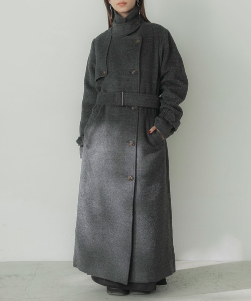 「Elishe」 ステンカラーコート 1 チャコールグレー レディース_画像7