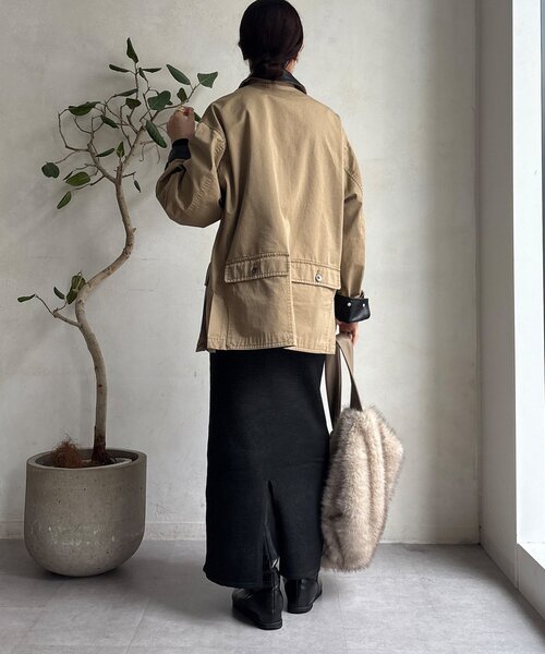 「DouDou」 タイトスカート FREE チャコールグレー レディース_画像7