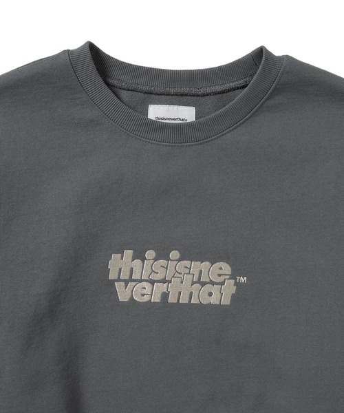 「thisisneverthat」 スウェットカットソー M ダークグレー メンズの画像