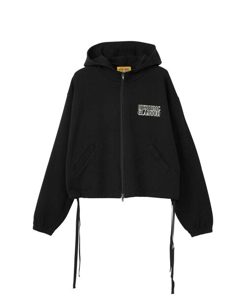 HYSTERIC GLAMOUR フルジップ パーカー ヒスガール デビル 黒 ヒステリックグラマー デビルガール ロゴ ジップパーカー Lサイズ