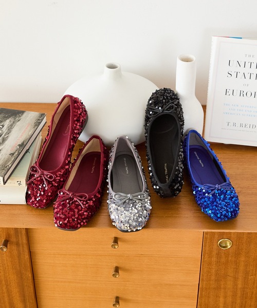 「ORiental TRaffic」 フラットパンプス 41 シルバー レディース_画像2