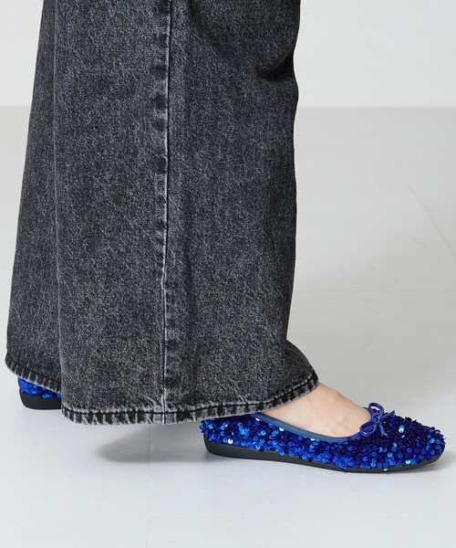 「ORiental TRaffic」 フラットパンプス 41 シルバー レディース_画像4