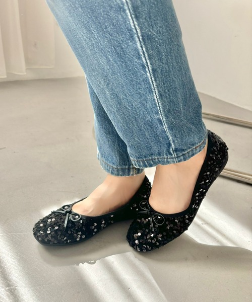 「ORiental TRaffic」 フラットパンプス 41 シルバー レディース_画像5