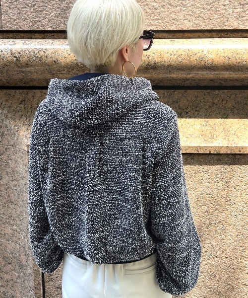 JENNE」 ジップアップパーカー MEDIUM ネイビー レディース : ZOZOTOWN